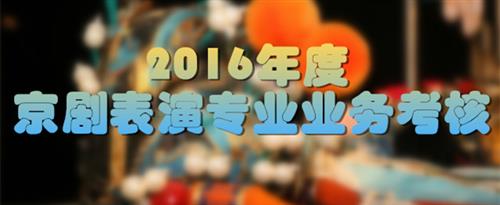 欧美操美女BB视频国家京剧院2016年度京剧表演专业业务考...